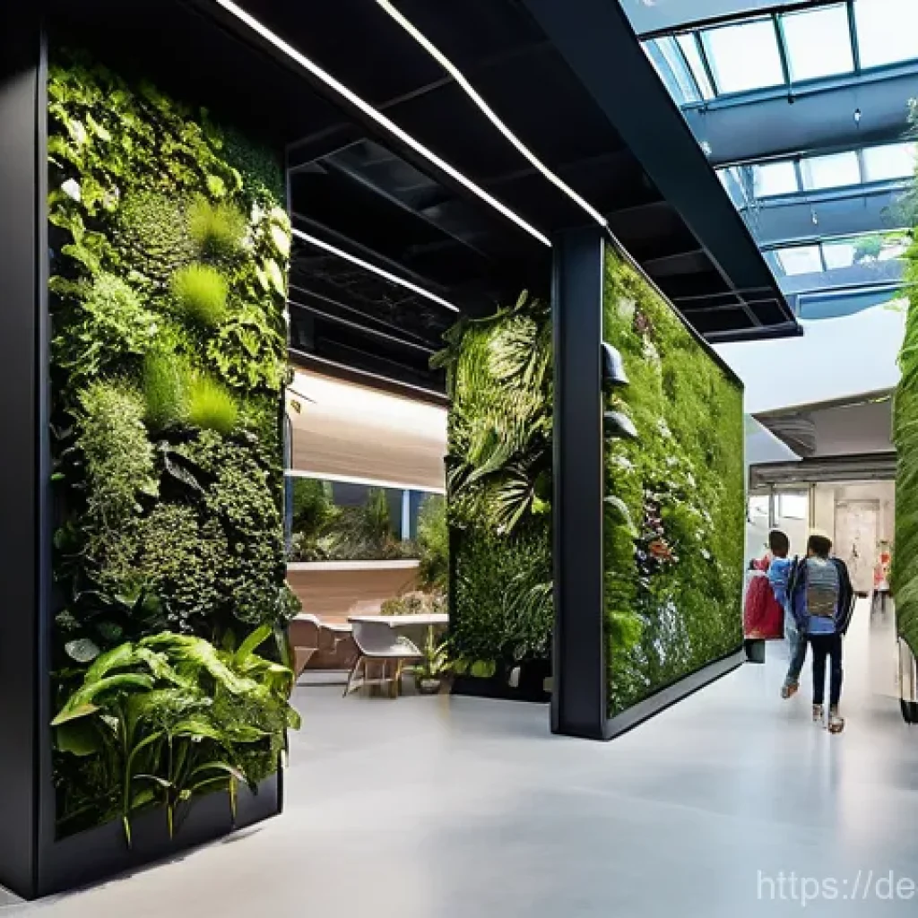 사우디아라비아의 신도시 개발 프로젝트 - **Prompt for "The Line" Interior:**
    "A vibrant, futuristic indoor urban environment within 'The ...